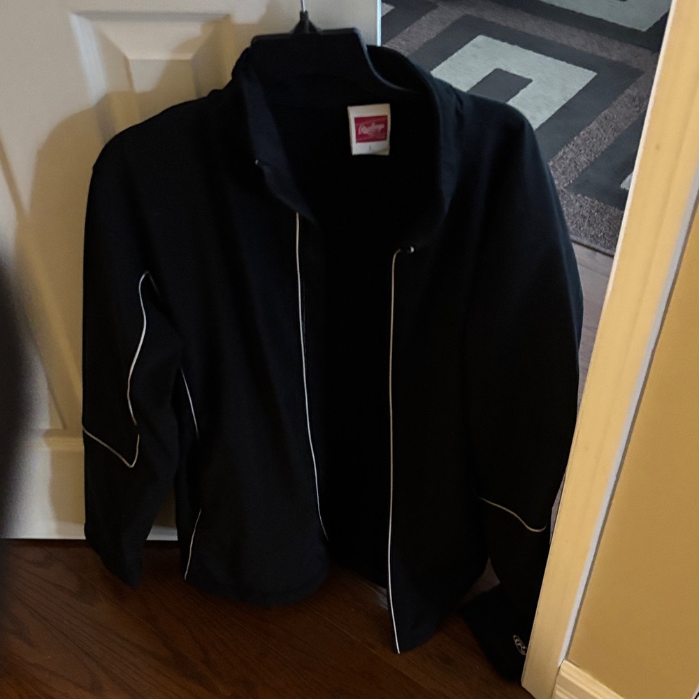 Rawlings Black Windbreaker with White Accents